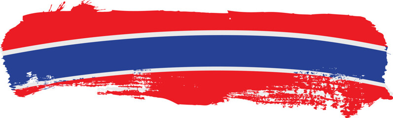 brushstroke Costa Rica and Thailand flag. vector illustration