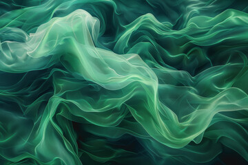 Fototapeta premium Lively green hues on a black s, abstract vibrancy, colorful motion,