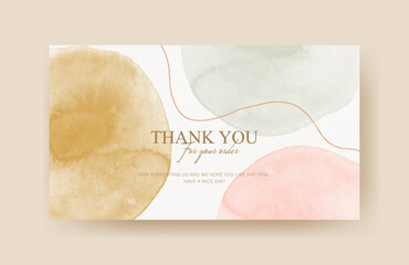 greeting card, business card, thank you card template abstract design