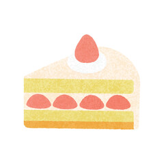 Cake vector illustration. Cake is a sweet and delicious dessert to celebrate Christmas or birthday. Strawberry Cream Cake is a very popular cake.