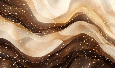 Abstract luxury pattern with a gradient from brown to beige, Generative AI 