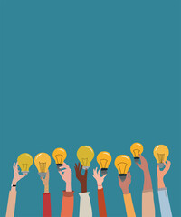 Light Bulb Icons Promoting Equality Diversity And Inclusion