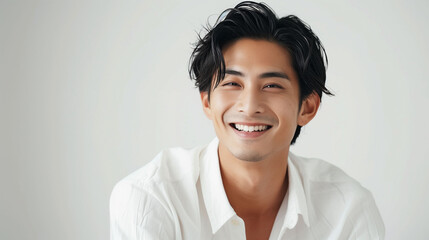 微笑むハンサムな男性