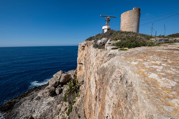 Faro de Torre d en Beu, Cala Figuera, Santanyi, Mallorca, Balearic Islands, Spain
