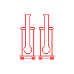 Test tube icon on white background. Vector illustration in trendy flat style
