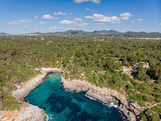 Fototapeta premium Cala Brafi , Felanitx, Mallorca, Balearic Islands, Spain
