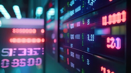 A detailed view of a digital display showing flight information for arrivals and departures in a bustling airport, A digital display of a Forex exchange board