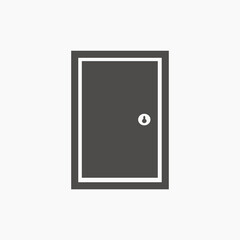 door icon vector isolated. entry, exit, enter, inside, log in, entrance symbol