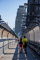 Sydney - The popular pedestrian walkway on Sydney Harbour Bridge, Australia
