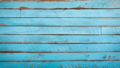 Obraz premium vintage beach wood background - old blue color wooden plank
