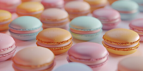 Obraz premium Colourful Macarons