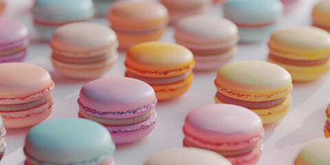 Fototapeta na wymiar Colourful Macarons