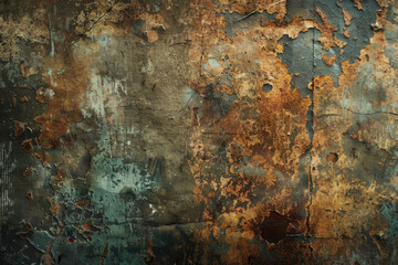 Cracked concrete broken wall texture background, closeup
