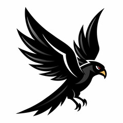 Sleek Black Falcon Logo: Dynamic Design for Your Brand's Soaring Identity