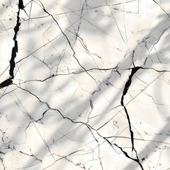 White Marble With Black Veins Surface Abstract Background, Shadows, Natural Light,  - obrazy, fototapety, plakaty