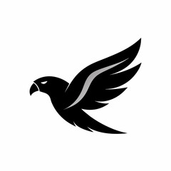 Sleek Black Falcon Logo: Dynamic Design for Your Brand's Soaring Identity