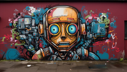 Electro-Melody: A Vibrant Graffiti Robot With Headphones