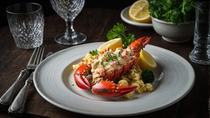 A plate of lobster thermidor