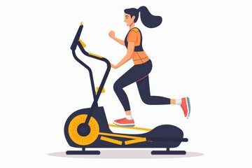 Illustration of a person exercising at the gym, showing dedication and motivation