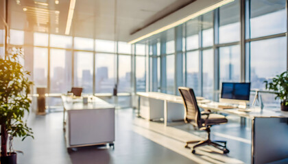 Fototapeta premium The Luminous Haven of Productivity. Generative AI