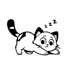 Cute cat in the moment