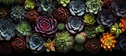 Whispers of Nature: A Close-Up of a Succulent Garden, Revealing the Intricacies of Earth's Living Tapestry