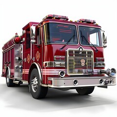 fire truck with fire extinguisher Generative AI