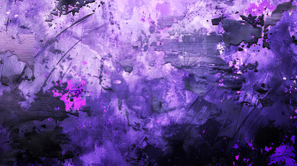  Abstract purple and white splatter texture with dynamic patterns background, paint splashes