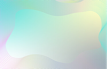 Abstract wave element for design. Digital frequency track equalizer. Stylized pastel line art background. Curved wavy line. Vector illustration