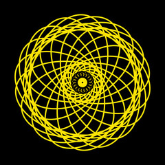 Fototapeta premium radial geometry symbols circles and arches abstract elements