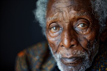 Fototapeta premium Close-up of elderly person with colorful garment