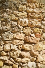 Wall close up in El Burgo de Osma, Castilla Leon in Spain
