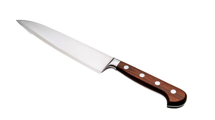a knife with a wooden handle