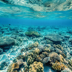 sea, corals, reef, underwater, turquoise water, exotic fish, water, beach, island, ocean, sky, tropical, nature, landscape, reef, travel, coral, underwater, vacation, coast, summer, sand, lagoon, fish