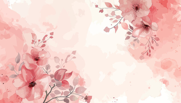 a painting of pink flowers on a pink background