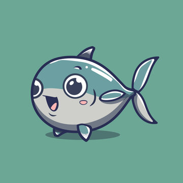 recommend clip art: Cute cartoon tuna . Vector illustration of a sea animal. Cute cartoon tuna .