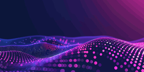 a purple abstract background with dots and waves