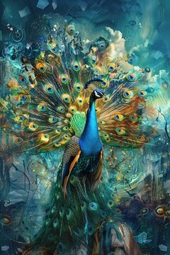 Ai pavone multicolore 01