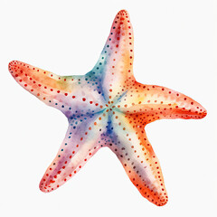 Watercolor Popular Starfish, clipart Illustration, Generative Ai