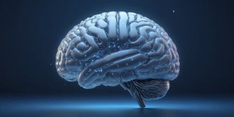 Obraz premium Glowing Artificial intelligence brain network