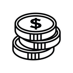 coin icon vector design template simple and clean