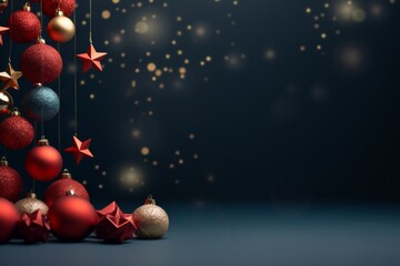 Christmas festival background with decorations
