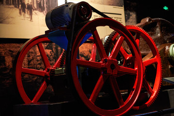Large machinery and gears in Liuzhou Industrial Museum, Guangxi, China