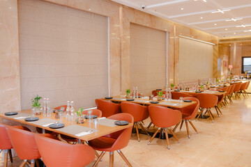 Beautiful romantic elegant wedding decor for a luxury dinner 