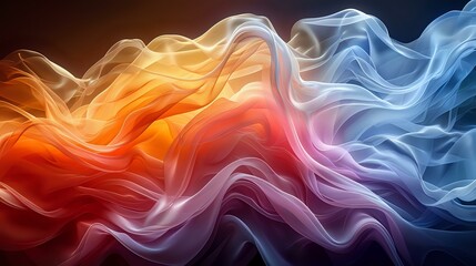 Fototapeta premium Sensory Elegance: Luminous Gradients and Fluidity