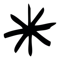 star, simple vector hand draw sketch doodle, at white background
