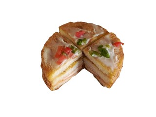 slice of bread with cheese