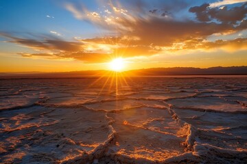 Dawn in the salt flat - Powered by Adobe