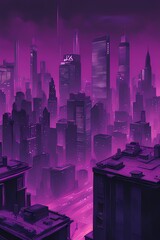 Generative AI. Gritty Cyberpunk Cityscape Infused With Retro Flair T-shirt Design
