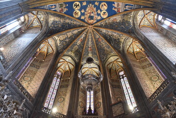 Voûtes gothiques de la cathédrale d'Albi. France